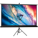 Telo per Proiettore Pieghevole da 100" con Treppiede Regolabile 235,8x8x136 cm in Plastica e Metallo Nero 