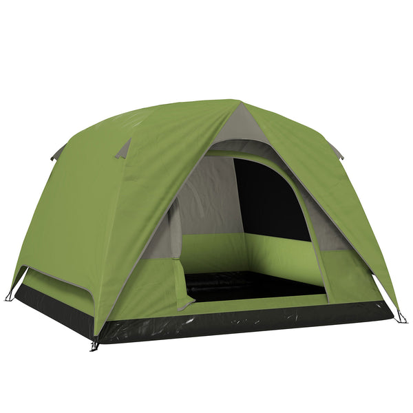 Tenda da Campeggio per 3 Persone Impermeabile 200x200x135H cm Impermeabile con Tasca e Gancio per Lanterna Verde acquista