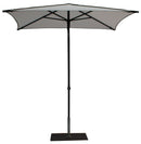 Ombrellone da Giardino 2x2 m Palo Ø38 mm in Alluminio Tessuto Dralon Acrilico Border Bianco