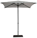 Ombrellone da Giardino 2x2 m Palo Ø38 mm in Alluminio Tessuto Dralon Acrilico Border Bianco