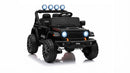 Macchina Elettrica per Bambini Licenza Jeep Wrangler Rubicon 12V con Sedili in Pelle e Telecomando Nero 