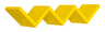 Mensola da Parete Libreria Zigzag 56x15,5 cm in Fibra di Legno Saetta Giallo Canarino