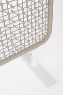 Paravento da Esterno 120x50x180h cm in Alluminio e PP Babilo Bianco e Grigio 