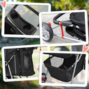Passeggino per Cani Taglia Piccola 75x45x97 cm Pieghevole con Ruote Girevoli e Freno Nero  