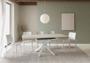  Tavolo Allungabile 90-194x90x76 cm Clerk Cashmere Gambe Bianche