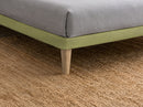 Letto 1 Piazza e Mezza con Rete Rivestita Microfibra Tè Verde Tessis Testata Flat Varie Misure