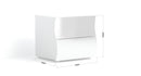 Comodino 2 Cassetti 50x40x41,3 cm Onda 2C Bianco Lucido  