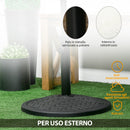 Base per Ombrellone Ø46 cm da 14kg per Pali da Ø3,8 e Ø4,8 cm in Metallo e Cemento Nero   