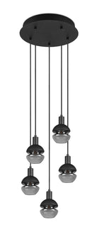 Lampada a Sospensione da Interno Attacco E14 in Metallo Nero e Oro