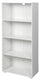 Bücherregal 4 Regale 60x30x130 cm aus weißem MDF