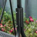 Dondolo da Giardino 3 Posti 172x110x153 cm con Tettuccio Inclinabile Grigio   