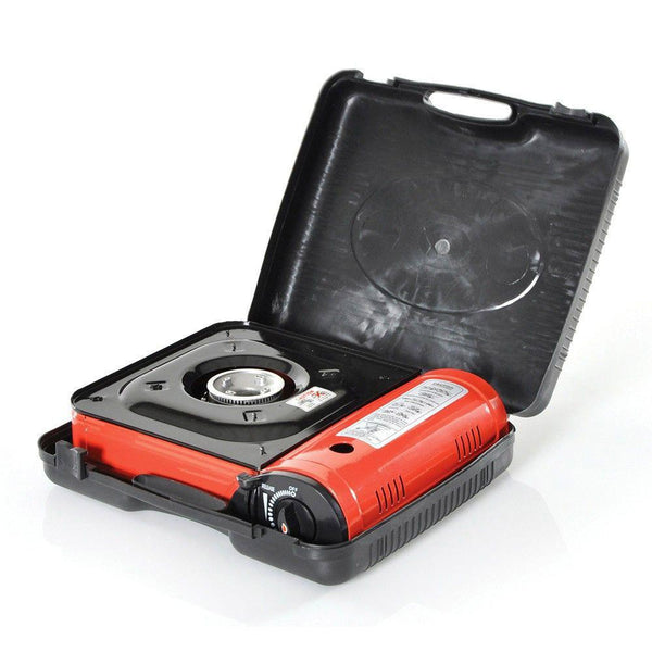 Tragbarer Campingkocher mit 1 Brenner und 2,2-kW-Gaskartusche im Koffer prezzo