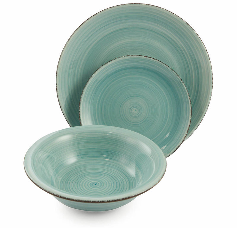 Servizio Piatti 18 Pezzi in Hard Dolomite Villa d'Este Home Tivoli Baita Aqua