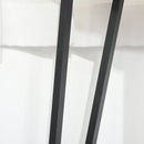 Tavolo Rettangolare  110x60x102 cm in MDF e Metallo Marrone