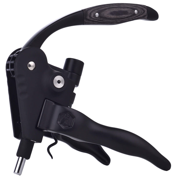 Hebel-Korkenzieher in mattem Schwarz sconto