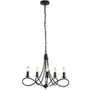 Lampada da Soffitto 200W E14 in Acciaio Intrecciato   Nero