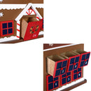 Calendario dell'Avvento Casetta 30x29x24,5 cm con 24 Cassetti in Legno Multicolore      