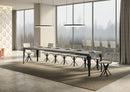 Tavolo Allungabile 140-400x90x77 cm Paxon Cemento Telaio Antracite 