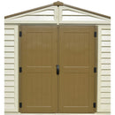 Casetta Box da Giardino 325x398x233 cm in PVC Avorio/Marrone