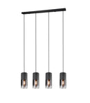 Lampada a Sospensione da Interno  E27 in Metallo Nero Opaco