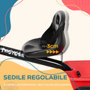 Triciclo per Bambini 2-5 Anni Bicicletta per Bambini con Seduta Regolabile Cestino e Parafango 80x48x63 cm in Acciaio e PP Rosso      