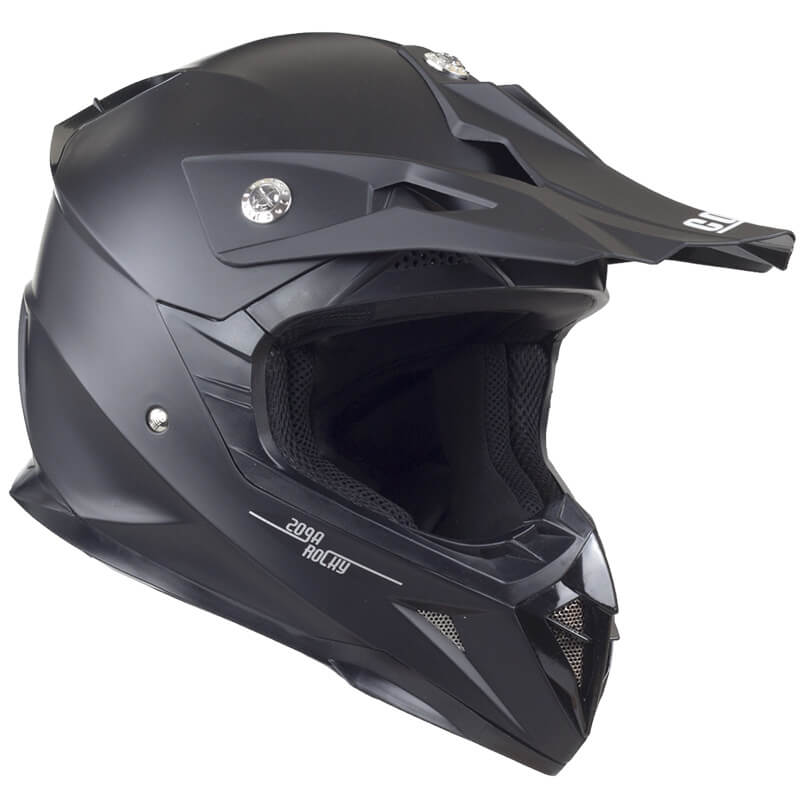 Casco Integrale per Bambino da Moto Cross CGM 209A Rocky Nero Opaco YS - (47-48 cm)