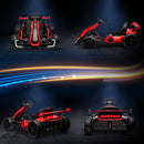 Go Kart Elettrico per Bambini 24V 12km/h con Seggiolino Regolabile Rosso  
