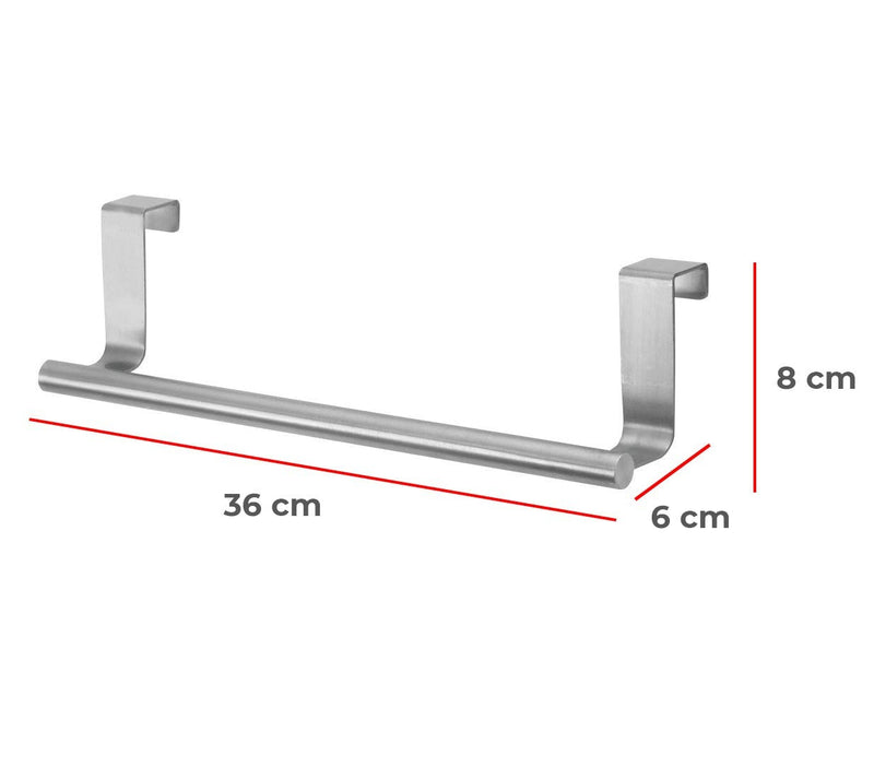 Porta asciugamani salvaspazio 36x8x6 cm in acciaio appendibile