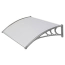 Pensilina Tettoia Grigia in Policarbonato Compatto Satinato Opalino Varie Misure