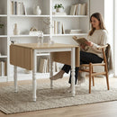 Tavolo Pieghevole 2-6 Persone 134x80x75 cm Ribalta Effetto Legno in MDF Color Legno      