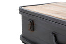 Console Industry con Contenitore 60x29x43,5 cm Legno di Abete e in Ferro Grigio