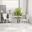 Tavolo da Giardino Ø80,5x74,6 cm in Acciaio e MDF Bianco