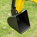 Trattore Ruspa a Pedali per Bambini 107x42x71 cm 6 Ruote in Acciaio e Plastica Giallo