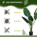 Pianta Artificiale Uccello del Paradiso da Interno e Esterno H120 cm con Vaso Verde