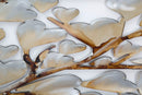 Dipinto Alluminio Albero 120x3,8x60 cm in Legno di Pino Metallo e Canvas