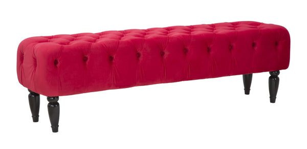 Puff Chantal Bordeaux 149,5x40,5x43 cm Synthetischer Samt und MDF und Bordeauxschwamm prezzo