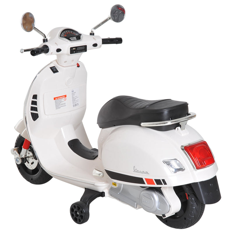 Moto Elettrica per Bambini Piaggio Vespa GTS 6V Bianco  