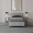Letto Singolo Testata Dritta Ankel Grigio Varie Misure