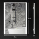 Specchio Bagno da Parete con Luce LED a 3 Colori 70x50x3 cm in Vetro Temperato Argento  