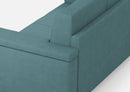Divano Angolare 6 Posti 286x246x85 cm Marrak in Tessuto Petrolio
