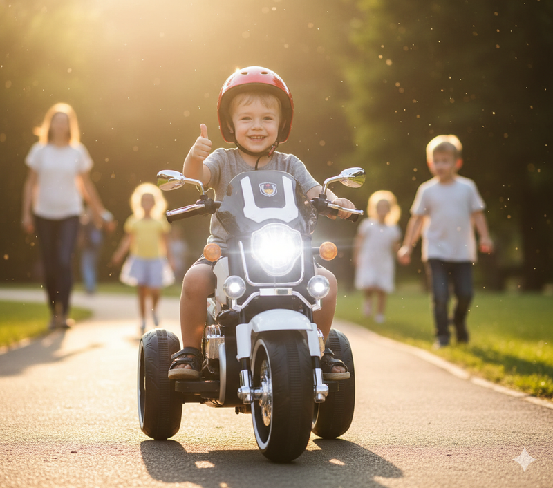 Moto Elettrica per Bambini 12V Kidfun Melbourne Bianca