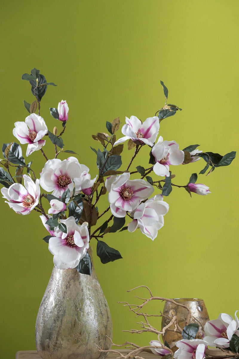 Set 2 Magnolia Giapponese Artificiale Altezza 88 cm 