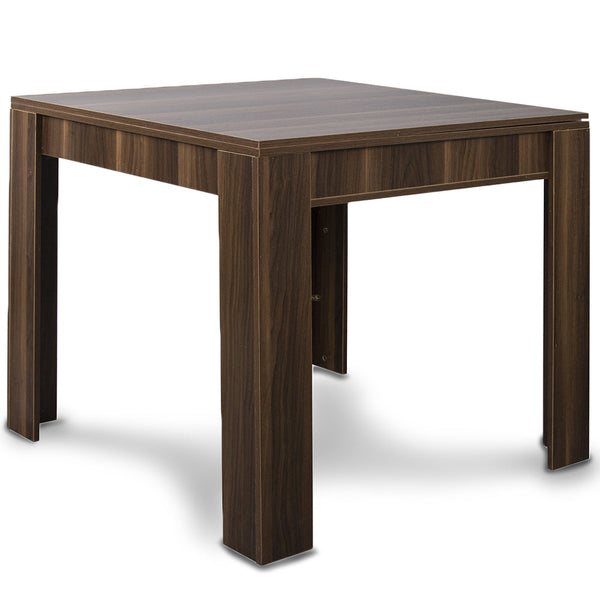 Tavolo Allungabile da Pranzo Quadrato 90x90 cm Apertura a Libro in Legno Noce prezzo