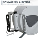 Avvolgitubo Automatico con Attacco Ø1/4'' Pressione Max 24 Bar Montaggio a Parete e Ruotabile di 180° in PP Grigio      