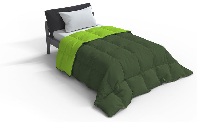 Trapunta Invernale Doubleface 300gr Verde Mela\/Verde Scuro