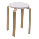 Sgabello Tondo in Legno Ø32x45cm Small Bianco