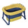 Babybadewanne 75,3 x 55,4 x 43 cm Rutschfest Faltbar Gelb und Blau