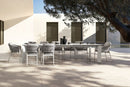 Set 4 Sedie 57x60x80h cm con Braccioli e Cuscini Florencia Bianco
