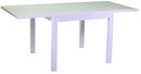 Tavolo Quadrato Allungabile da Giardino 90x90 cm in Alluminio Boise Bianco