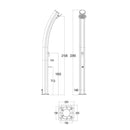 Doccia Solare da Giardino 35L Miscelatore e Lavapiedi Sined Dafne Blu